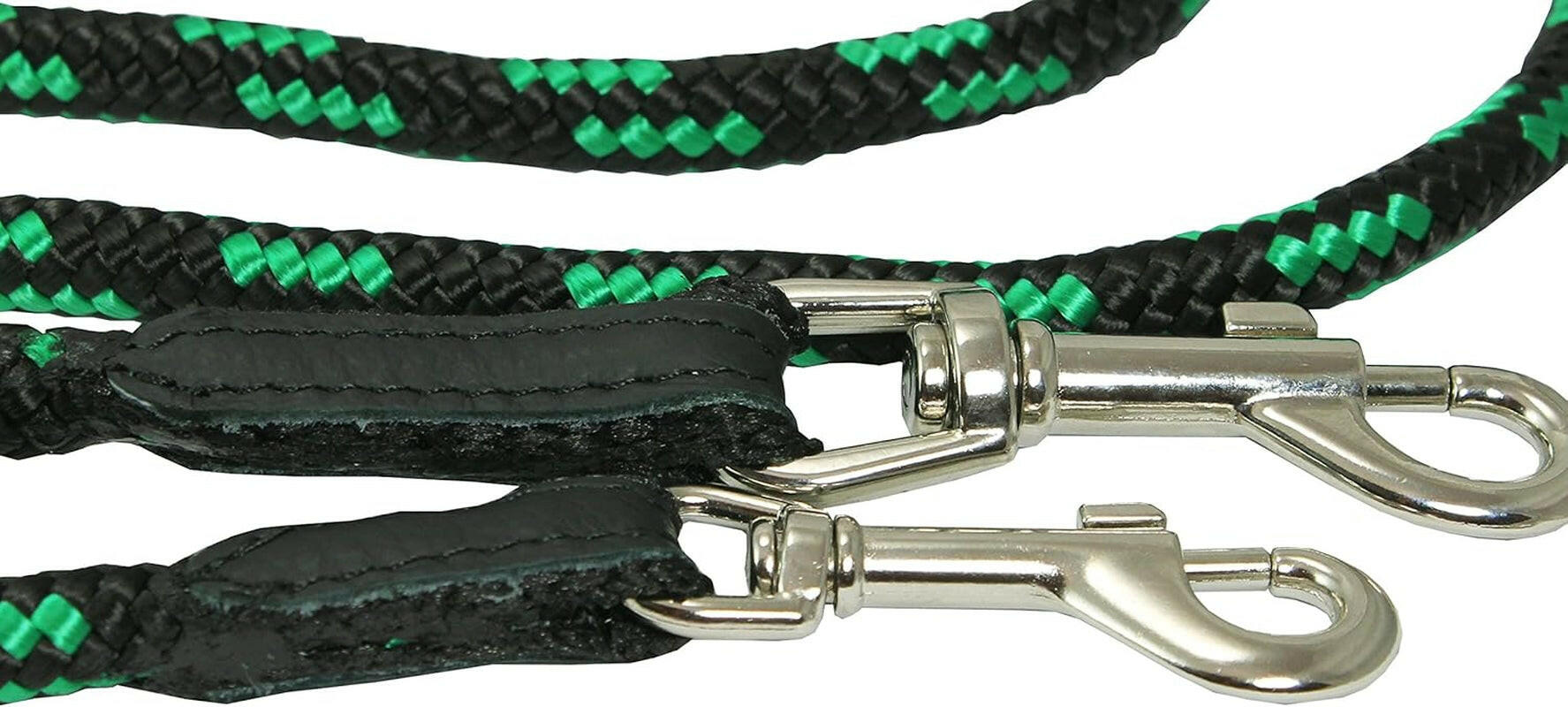 Adjustable Multifunctional Rope Dog Leash 42"-70" (Medium; 0.4" (10Mm) Diam, Green/Black)