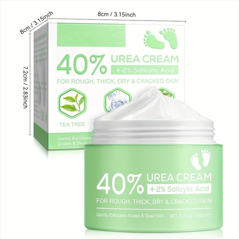 Urea Cream, Moisturizing Foot & Skin Cream for Rough, Thick, Dry & Cracked Skin, Hydrating Skin Care Product for Men & Women, Christmas Gift