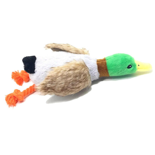 Dog Chew Toys Cute Plush Duck Sound Toy Stuffed Squeaky Animal Squeak Dog Toy Cleaning Tooth Dog Chew Rope Toys Dog Supplies