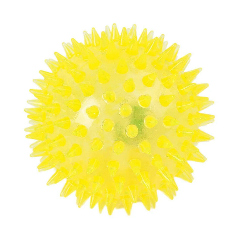 PVC Pet Dog Puppy LED Ball Light up Flashing Play Toy Chasing Bounce Spiky Ball