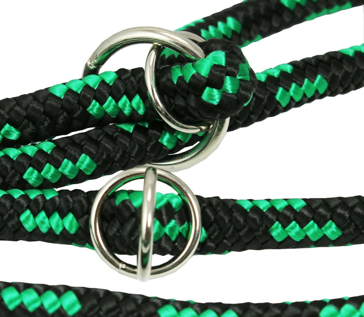 Adjustable Multifunctional Rope Dog Leash 42"-70" (Medium; 0.4" (10Mm) Diam, Green/Black)