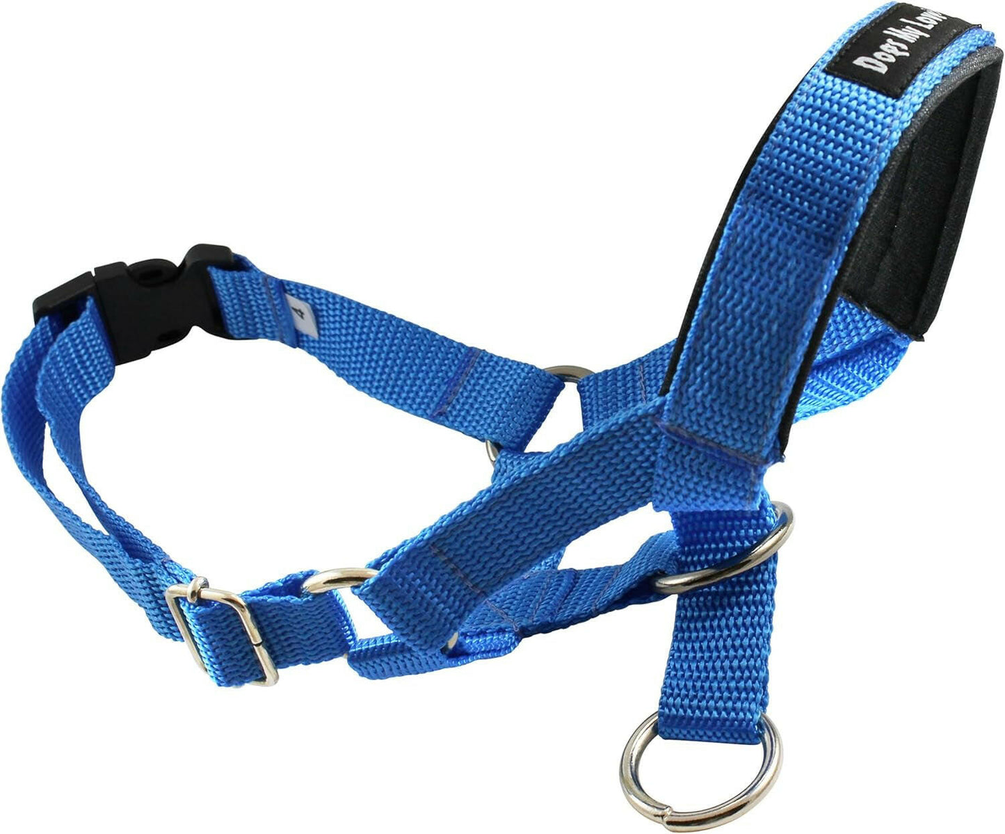 Dog Head Collar Halter Blue 5 Sizes (XL: 12.25"-15.25" Snout)