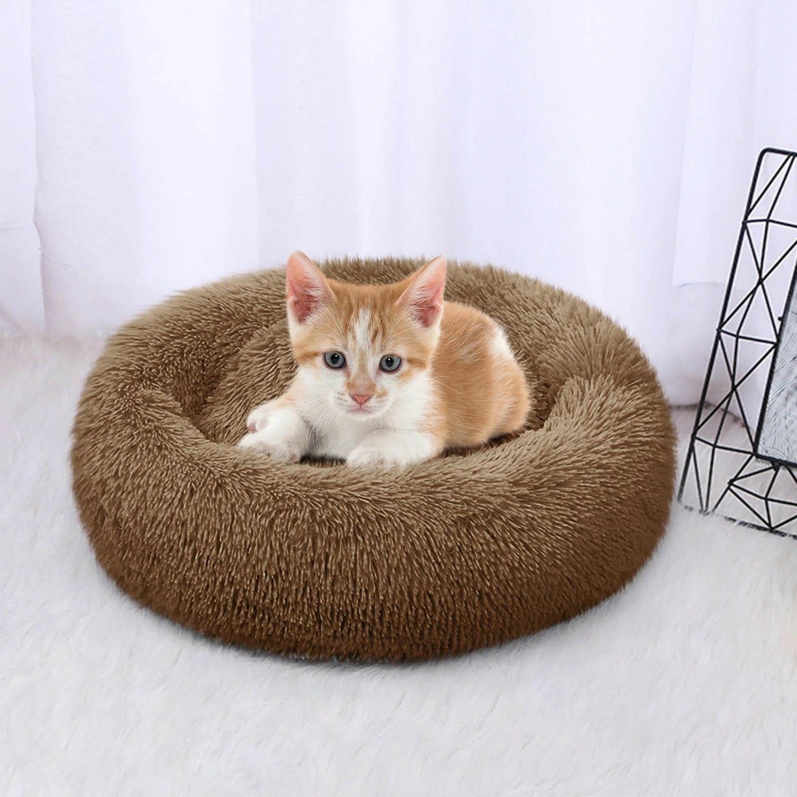 Pet Beds for Small Dogs, Comfortable Plush Kennel Dog Pet Cat Litter Sleeping Bed 12 Inch