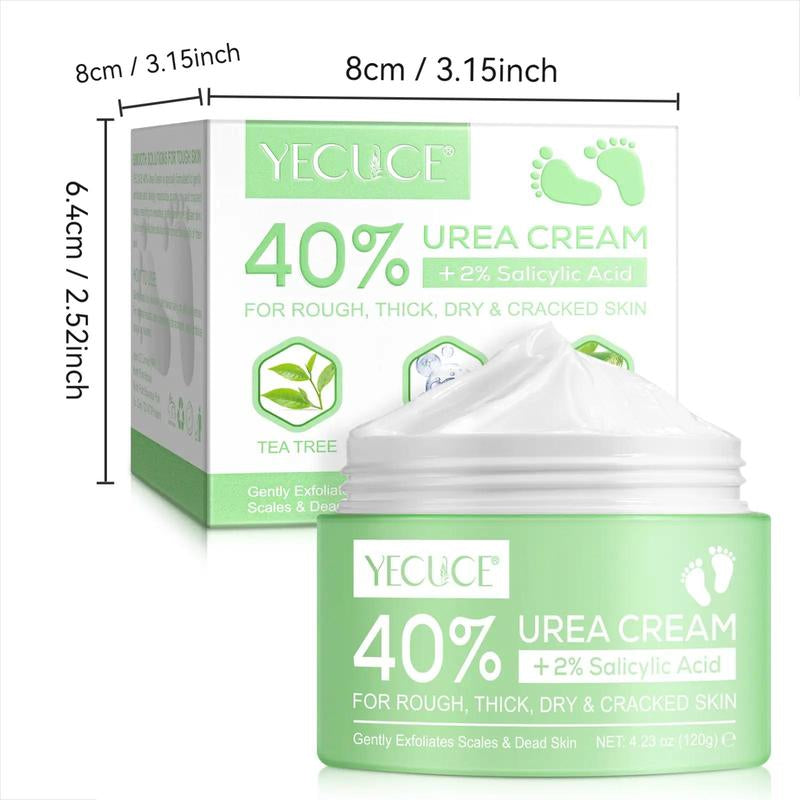 Urea Cream, Moisturizing Foot & Skin Cream for Rough, Thick, Dry & Cracked Skin, Hydrating Skin Care Product for Men & Women, Christmas Gift